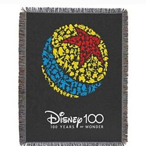 Disney 100 Celebration Blanket with Red, Blue, Yellow